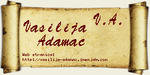 Vasilija Adamac vizit kartica